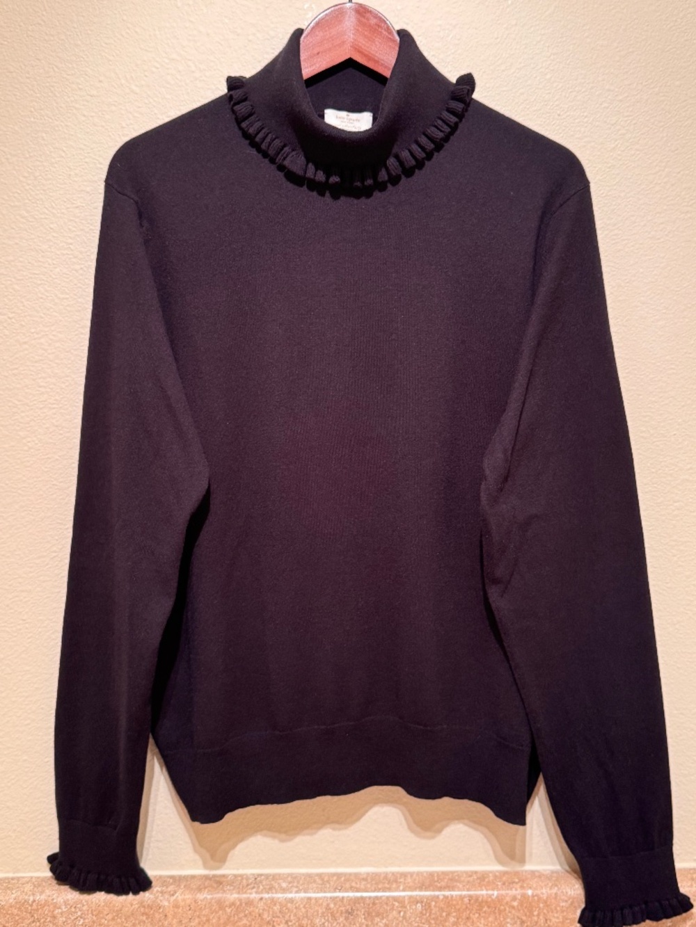 kate spade New York "Bekki" Turtleneck Sweater - Women's XXL - Black
